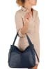 Lucca Baldi Skórzany shopper bag "Fiesole" w kolorze granatowo-niebieskim - 34 x 29 x 15 cm