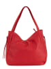Lucca Baldi Skórzany shopper bag "Fiesole" w kolorze czerwonym - 34 x 29 x 15 cm