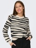 JDY Pullover "Lorraine" in Creme/ Schwarz