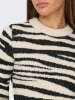 JDY Pullover "Lorraine" in Creme/ Schwarz
