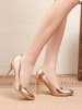 C'M Pumps in Gold/ Rosa