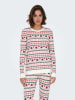 ONLY Pullover in Weiß/ Rot/ Schwarz