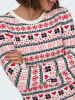 ONLY Sweter w kolorze biało-czerwono-czarnym