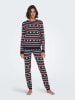 ONLY Sweter w kolorze granatowo-czerwono-zielonym
