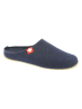 Living Kitzbühel Wollen pantoffels "Rodekruis" donkerblauw