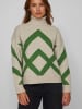 Vila Pullover in Beige/ Grün