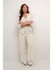 Kaffe Marlenehose in Beige/ Weiß