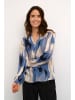 Kaffe Blouse blauw/beige
