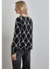Street One Pullover in Schwarz/ Weiß