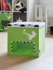 STORE IT Skrzynka "Goooal" w kolorze zielonym - 30 x 30 x 30 cm