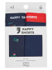 Happy Shorts 2er-Set: Boxershorts in Dunkelblau/ Rot