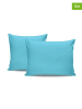 MIX&MATCH 2-delige set: renforcé kussenhoezen turquoise