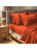 MIX&MATCH Renforcé hoeslaken donkeroranje