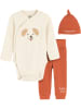 COOL CLUB 3-delige outfit crème/oranje