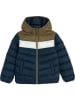 COOL CLUB Doorgestikte jas donkerblauw/kaki/wit