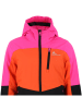 Peak Mountain 2-delige ski-/snowboardoutfit "Abiola" roze/zwart/oranje
