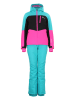 Peak Mountain 2tlg. Ski-/ Snowboardoutfit "Abiola" in Türkis/ Pink/ Schwarz