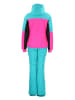 Peak Mountain 2tlg. Ski-/ Snowboardoutfit "Abiola" in Türkis/ Pink/ Schwarz