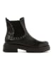 Lazamani Leren chelseaboots zwart