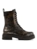 Lazamani Leren boots bruin/goudkleurig