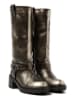 Lazamani Leder-Stiefel in Silber
