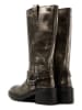Lazamani Leder-Stiefel in Silber