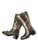 Lazamani Leder-Stiefel in Silber