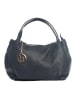 Lia Biassoni Leder-Henkeltasche "Taro" in Dunkelblau - (B)28 x (H)25 x (T)18 cm