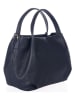 Lia Biassoni Leder-Henkeltasche "Taro" in Dunkelblau - (B)28 x (H)25 x (T)18 cm