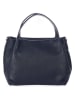 Lia Biassoni Leder-Henkeltasche "Taro" in Dunkelblau - (B)28 x (H)25 x (T)18 cm