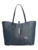 Lia Biassoni Leder-Schultertasche "Parma" in Dunkelblau - (B)40 x (H)27 x (T)16 cm