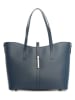 Lia Biassoni Skórzana torebka "Parma" w kolorze granatowym - 40 x 27 x 16 cm