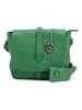 Lia Biassoni Leder-Umhängetasche "Mella" in Grün - (B)24 x (H)20 x (T)10 cm