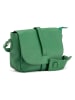 Lia Biassoni Leder-Umhängetasche "Mella" in Grün - (B)24 x (H)20 x (T)10 cm