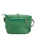 Lia Biassoni Leder-Umhängetasche "Mella" in Grün - (B)24 x (H)20 x (T)10 cm