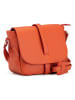 Lia Biassoni Leder-Umhängetasche "Mella" in Orange - (B)24 x (H)20 x (T)10 cm
