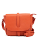 Lia Biassoni Leder-Umhängetasche "Mella" in Orange - (B)24 x (H)20 x (T)10 cm