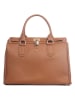 Lia Biassoni Leder-Henkeltasche "Nure"  in Hellbraun - (B)36 x (H)28 x (T)18 cm