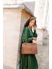 Lia Biassoni Leder-Henkeltasche "Nure"  in Hellbraun - (B)36 x (H)28 x (T)18 cm