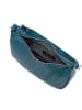 Lucca Baldi Leder-Schultertasche "Caldonazzo" in Blau - (B)30 x (H)17 x (T)7 cm