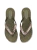 Ilse Jacobsen Teenslippers kaki/lichtroze