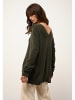 Just Cashmere Kaszmirowy sweter "Opal" w kolorze khaki