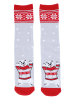 COTONELLA Socken in Grau/ Rot