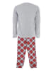 COTONELLA Pyjama grijs/rood