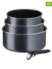 Tefal 4tlg. Kasserollen-Set "Ingenio XL Force" in Schwarz