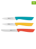 Tefal 3tlg. Messer-Set "Colorfood" in Mint/ Rot/ Gelb