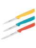 Tefal 3tlg. Messer-Set "Colorfood" in Mint/ Rot/ Gelb