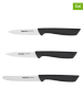 Tefal 3tlg. Messer-Set "Colorfood" in Schwarz