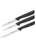 Tefal 3tlg. Messer-Set "Colorfood" in Schwarz