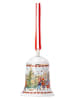 Hutschenreuther Kerstklok "Kerstklok" rood/wit - (H)7,5 x Ø 5,3 cm